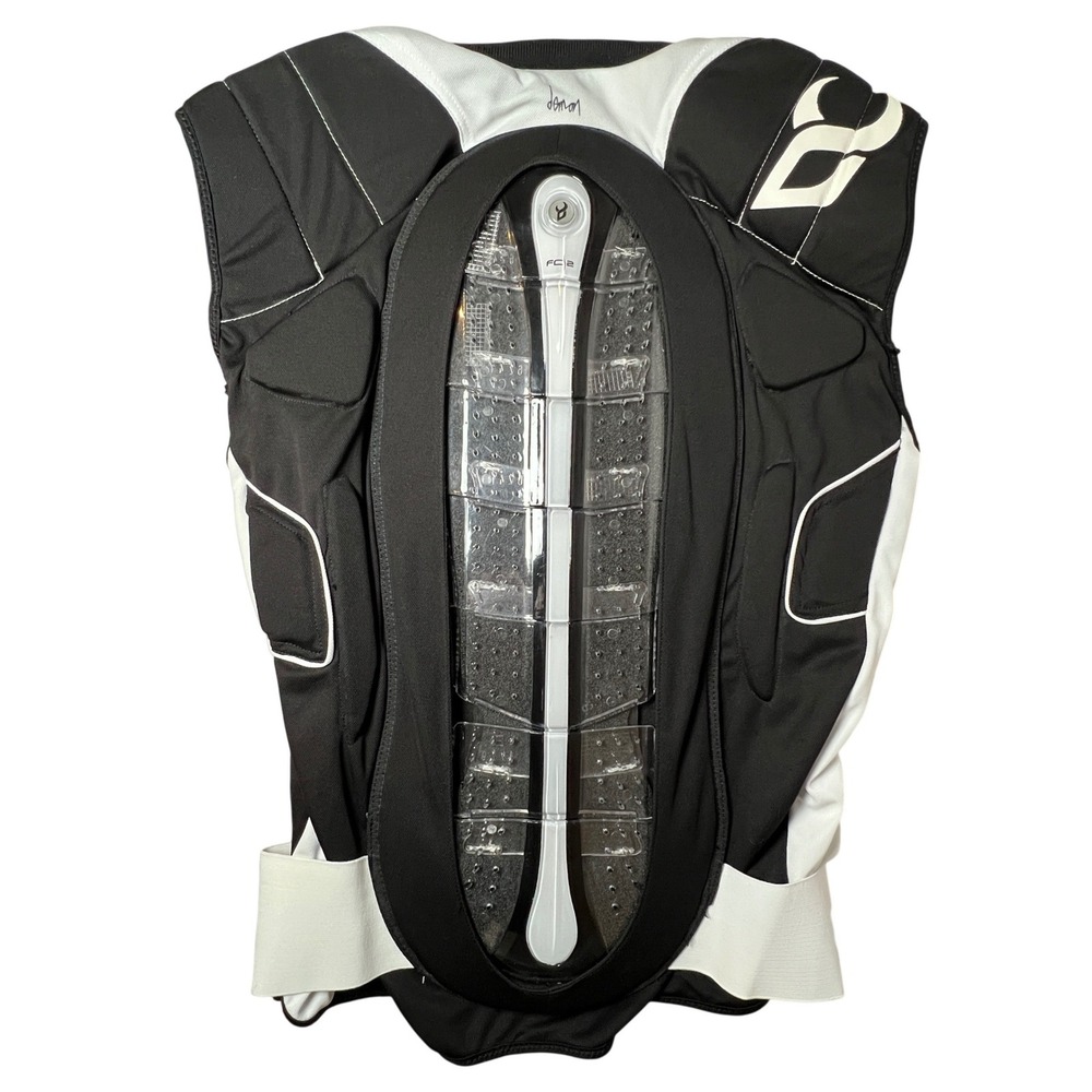 Demon Shield Vest Mens XL Black White DS5100 Protective Spine Guard Snowboard - Picture 2 of 11